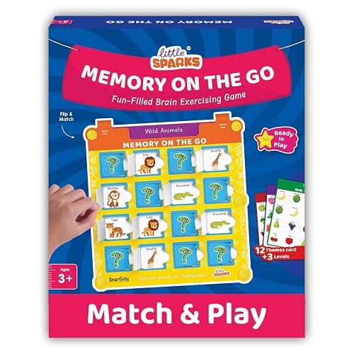 Smartivity Memory Matching Game for Kids 3-6 Years | 12 Theme Cards & 3 Level Challenges | Preschool Learning Toy | Birthday Gift for Boys & Girls Ages 3,4,5,6 - Image 1