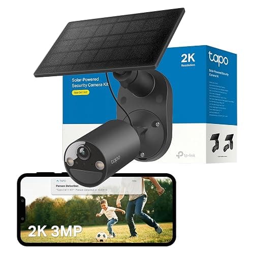 Tapo C411 KIT 2K 3MP Battery Security Camera Outdoor Wireless,Solar Security Camera,Colour Night Outdoor Camera,AI Detection,IP65,No Hub Required,Alexa,Google Home,Flexible Storage,No Monthly fee - Image 1