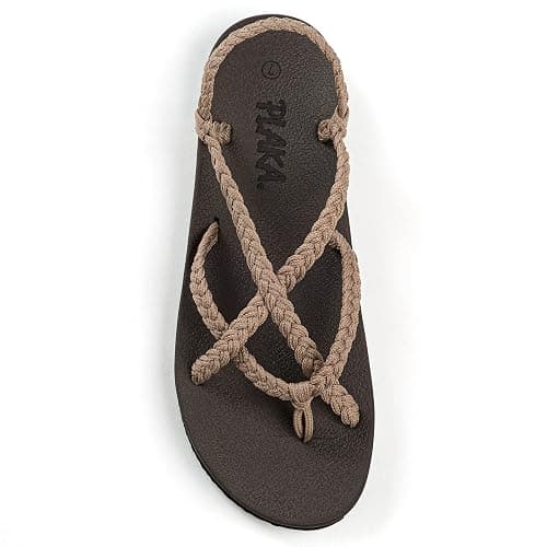 Plaka Lagoon Arch Support Sandals for Women - Comfort Collection, Strappy Braided & Water-Resistant Design - Ideal for Walking, Beach & Summer Use - High-Quality Patented Sole - Image 1