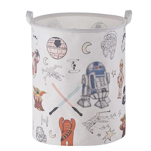 Room Nursery Decor,Baby Laundry Large Hamper Foldable With Waterproof Pe Coating,Dirty Clothes Basket Featuring The Child,Bedroom,Bathroom Set,Toy Bin,Kids Birthday Gifts,White (round) - Image 1