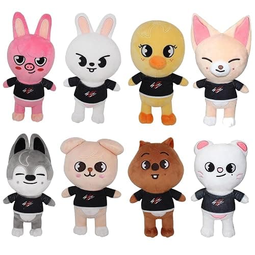 RHEETADA 8 PCS Skzoo Plushies Toys Set 8 Inches Cute Stuffed Animals Toy SKZ for Fans Boys and Girls - Image 1