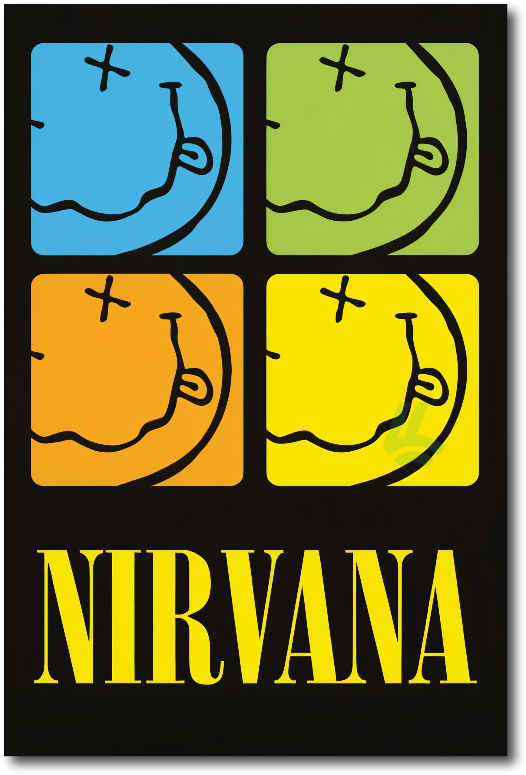 Nirvana Poster, Kurt Cobain Grunge Music Legend, 90s Rock Band, Vintage Concert Art, Iconic Album Covers Nevermind, In Utero, Seattle Scene, Alternative Culture Wall Decor, Print by Lebe and Liebe - Image 1