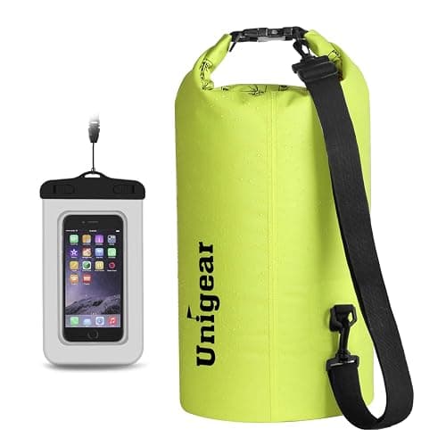 Unigear Dry Bag Waterproof, 2L/5L/10L/20L/30L/40L Floating and Lightweight Bags for Kayaking, Boating, Fishing, Swimming and Camping with Waterproof Phone Case - Image 1
