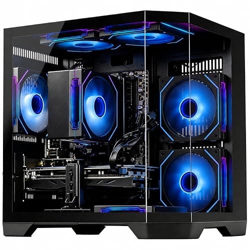 WIWB Gaming PC Desktop Computer, GeForce RTX 3050 8GB GDDR6, Ryzen 7 4700LE | 16GB DDR4 RAM, 512GB NVMe SSD, WiFi 6 Prebuilt Tower for Gaming, Streaming, Content Creation, Home Office & Students - Image 1