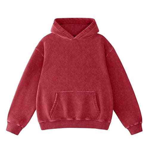 Dnzzs Acid Wash Hoodie Super Soft Sweatshirt for Mens Pullover Oversized Men's Fashion Hoodies & Sweatshirts Vintage Tops - Image 1