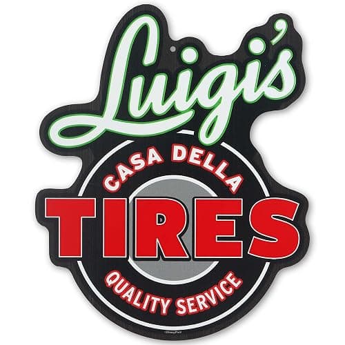 Disney Pixar Cars Luigi's Casa Della Tires Metal Wall Sign | Fun Cars Decoration for Kids' Bedroom or Garage - Image 1