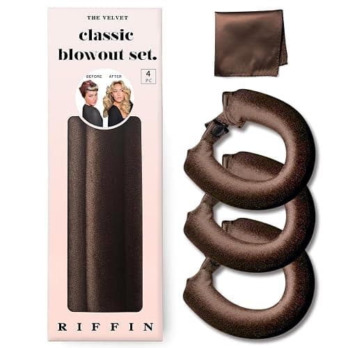 Classic Heatless Curls Overnight Rods - Upgraded Directional Grip Velvet Heatless Hair Curler to Sleep in No Heat Heatless Curling Flexi Rods Foam Hair Rollers for Blowout Look Medium & Long Hair - Image 1