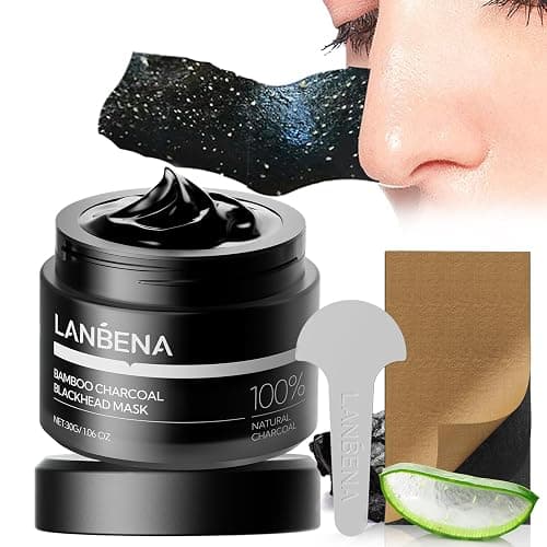 LANBENA 3.0 Bamboo Charcoal Blackhead Remover Mask, Nose Pore Strips, 60pcs | Stubborn Blackhead Remove, Whiteheads Oil Cleanser, Nose Purifying, Peel off Mask for Nose/Face, 30g/1.05oz - Image 1