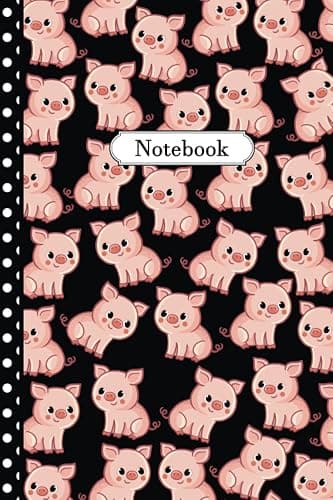 Pigs Notebook: Pretty Pigs Journal: 100 Pages (6x9") Pigs Lined Notebook For Teens, Kids, Students, Girls, Adults, Teachers, School, Birthday Kids Writing Notes - Image 1