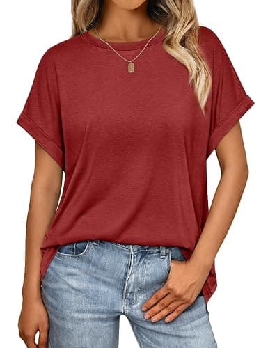 AUTOMET Womens Summer Tops Oversized Short Sleeve Business Casual T Shirts Trendy Fashion Clothes Spring Outfits 2025 - Image 1