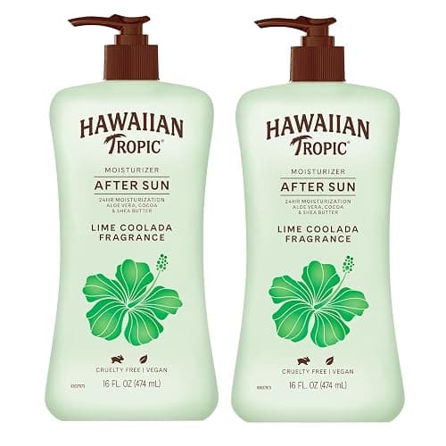 Hawaiian Tropic Lime Coolada After Sun Lotion | After Sun Care, Skin Care, Daily Moisturizing Lotion with Aloe, Cocoa Butter & Shea Butter, 16oz each Twin Pack - Image 1