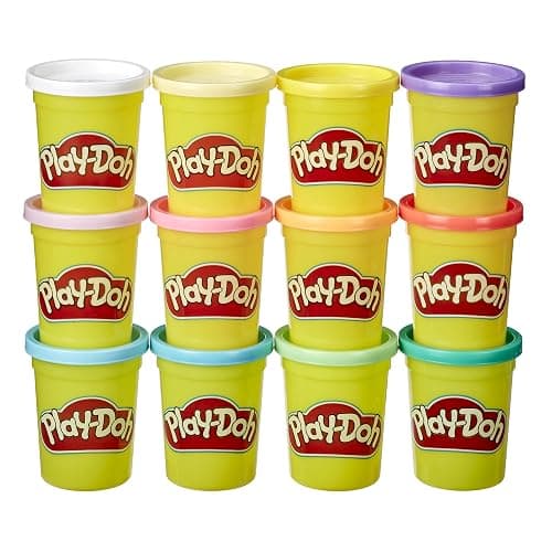 Play-Doh Pastel Colors Bulk 12-Pack of 4-Ounce Cans, Party Favors, Kids Arts & Crafts, Back to School Gifts & Prizes, Preschool Toys, Ages 2+ (Amazon Exclusive) - Image 1