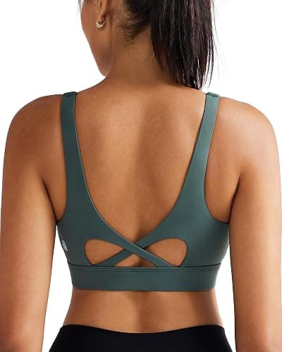 RUNNING GIRL Sports Bra for Women High Support, Molded Cup High Impact Sports Bras with Sewn in Pads Workout Running Bra - Image 1