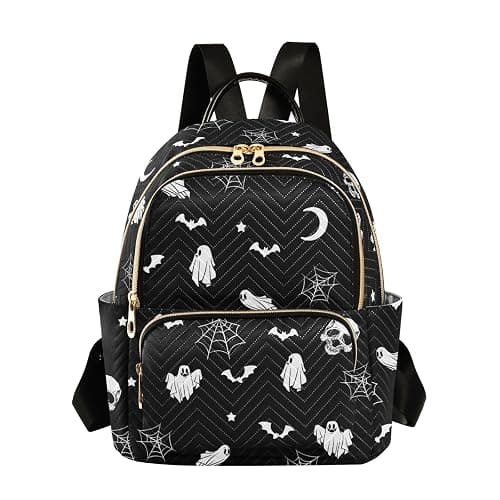 NVSGHS Halloween Ghost Gothic Backpack Purse For Women Lightweight Travel Shoulder Bag Daily Mini Backpack - Image 1