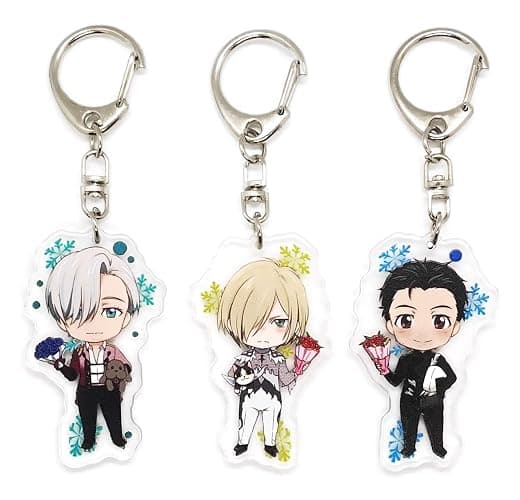 EBTY DREAMS Inc. - Set of 3 Yuri On Ice Acrylic Keychain Yuuri Katsuki, Victor Nikiforov, Yuri Plisetsky v2 - Image 1