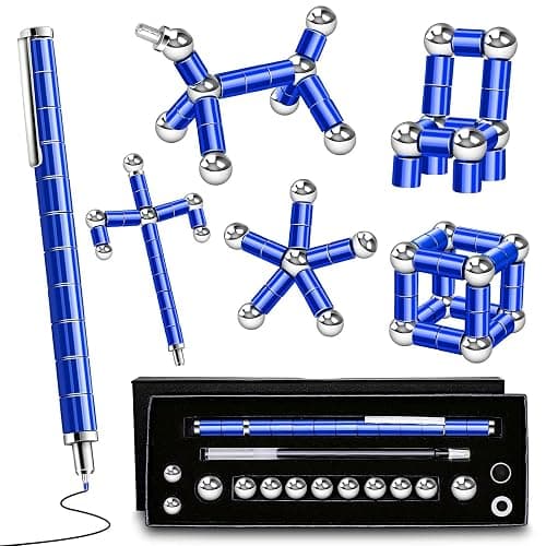 Magnetic Fidget Pen Toys for Teens- Unique Birthday Gifts for Young Men Fun Gifts for Teenage Boys Novelty Christmas Stocking Fillers Gadget for 8 10 11 12 13 14 15 Year Old Boy Engineer Gifts - Blue - Image 1