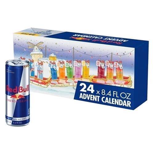 Energy Drink Variety Advent Calendar, limited edition, Red Bull, with 80mg Caffeine, Taurine & B Vitamins, 8.4 fl. oz. X 24 cans each set - Image 1