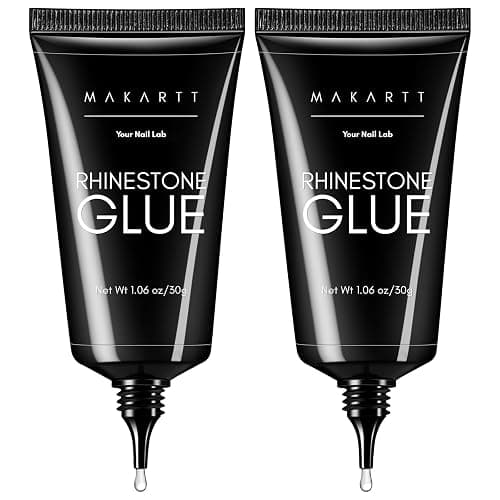 Makartt Nail Rhinestone Glue for Nails- 60ML Super Strong Gel Glue for Rhinestones, 3D Art Charm Decorations Bling Gem Bow Jewels Crystals Beads Diamonds Pearls, Beauty Gift, UV Lamp Need - Image 1