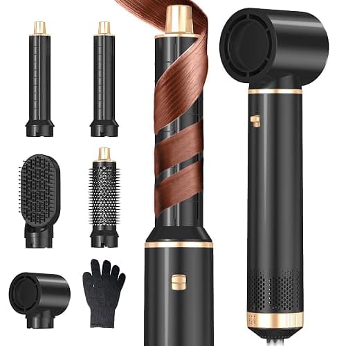 5 in 1 Hair Styler & Hair Dryer Brush, Low-Speed Negative Ionic Air Styler Drying, Multi Hair Styler, Professional Blow Dryer Brush for Curling Volumizing Straightening Styling - Image 1