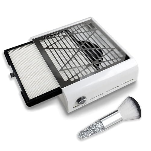 BQAN Nail Dust Collector, 40w Dust Collector Nail Tech Supplies, Dust Extractor with 1 Pc Dust Brush, Vacuum Dust Collector Fan Nail Tech Must Haves - Image 1
