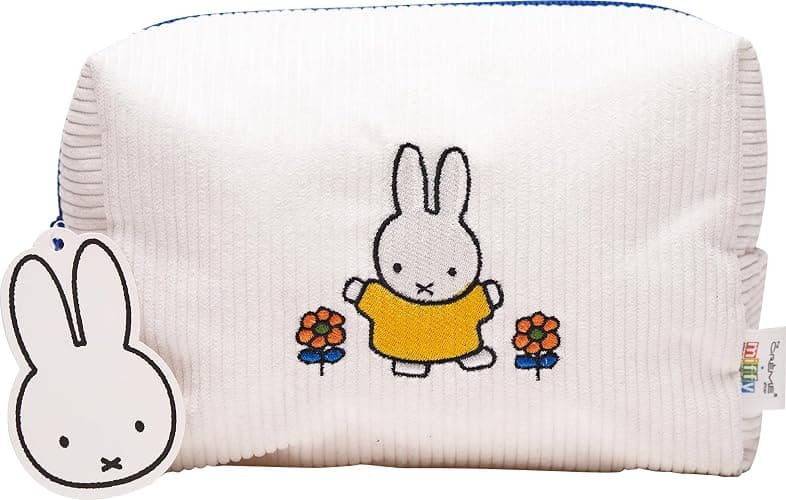 The Crème Shop x Miffy Perfect Travel Makeup Bag, Cute Zipper Pouch, Spacious, Durable, Lightweight Cosmetic Organizer, Official Miffy Design, With Hang Tag & Printed Label - Image 1