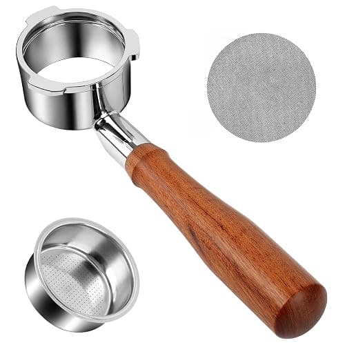 51mm Bottomless Portafilter for CM5418, 3 Ears Portafilter with 51mm Puck Screen Compatible for CASABREWS Espresso Machine CM5418, 3700Essential and 5418Pro, Stainless Steel Filter Holder and Filter - Image 1