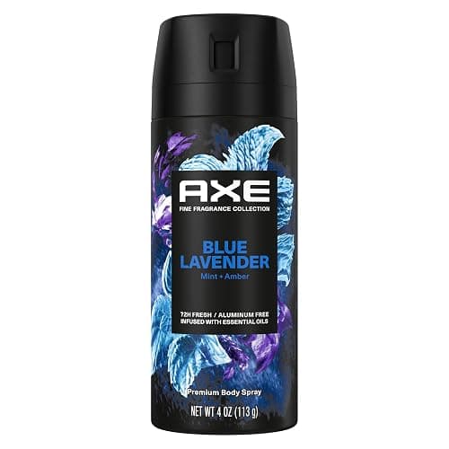 AXE Fine Fragrance Collection Premium Deodorant Body Spray for Men Blue Lavender with 72H Odor Protection and Freshness Infused with Lavender, Mint, and Amber Essential Oils 4 oz - Image 1