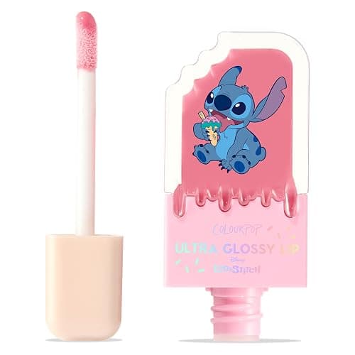 ColourPop x Stitch Ultra Glossy Lip Gloss - High-Shine, Non-Sticky & Hydrating Lip Gloss with a Flexible Paddle Applicator - Sheer Baby Pink - Super Sweet (0.24 Fl oz) - Image 1