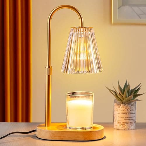 Candle Warmer Lamp Dimmable Timer: Electric Candles Melting Light for Wax Jar Height Adjustable Candle Heater for Indoor Flameless Burner with 2 Bulbs Exquisite New Home Gifts Birthday Presents - Image 1