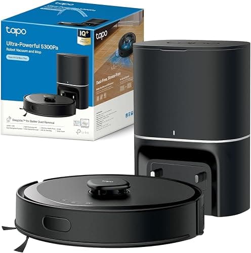 Tapo Aspirateur Robot Laveur 4 en 1 RV30Max Plus Vidage Automatique, Silencieux et Fin, Ultra puissante de 5300Pa, Navigation LiDAR, Auto-Charge Autonomie 150min, Tapis et Poils d'animaux - Image 1