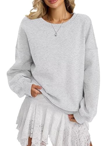 EasyGala Women Fleece Sweatshirts Oversized Crewneck Pullover Trendy Long Sleeve Tops Fashion Fall Outfits Clothes 2025 - Image 1