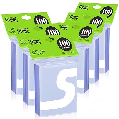 600ct Card Sleeves, Clear Penny Sleeves for Trading Cards, Sports Card Sleeve, Baseball Card Sleeve, Ultra Soft Plastic Card Protector Sleeve for Football, MTG, PKM, Game, Standard Cards - Image 1
