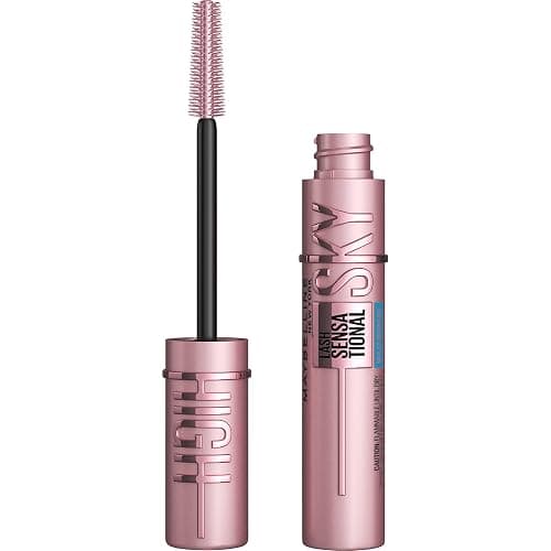 Maybelline Lash Sensational Sky High Waterproof Mascara Makeup, Volumizing, Lengthening, Defining, Curling, Multiplying, Buildable Formula, Very Black, 1 Count - Image 1
