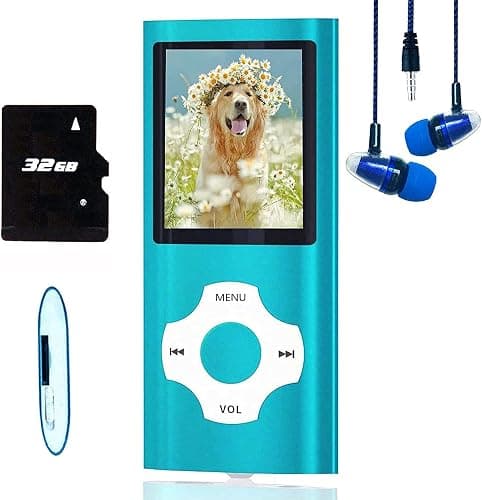 MP3 Player, Hotechs MP3 Music Player with 32GB Memory SD Card Slim Classic Digital LCD 1.82'' Screen MINI USB Port with FM Radio, Voice Record - Image 1
