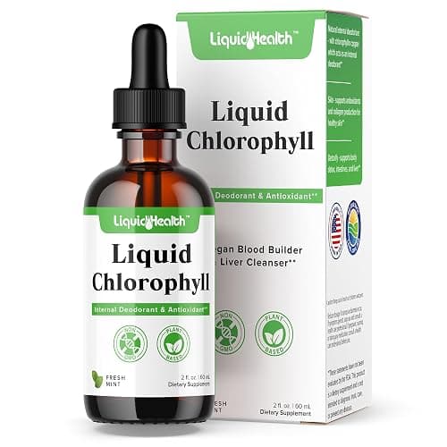 LIQUIDHEALTH Liquid Chlorophyll Drops - Internal Deodorizer, Liver Detox, Immune Support, Promote Collagen for Hair & Skin, Stop Bad Breath, Reduce Appetite - Made in The USA, Vegan, Non-GMO (2 oz) - Image 1