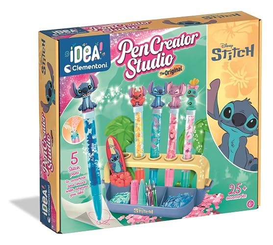 Clementoni Stitch Pen Lab – Create Colourful Stitch-Inspired Pens with Accessories and Tools for Kids 6+ - Image 1
