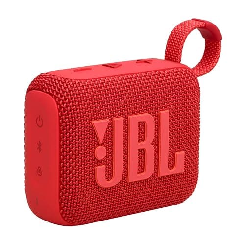 JBL GO 4 Ultra-Portable Bluetooth Speaker with Big JBL Pro Sound and Punchy Bass, PlaytimeBoost, Waterproof Design and 7-Hour Playtime, Red - Image 1