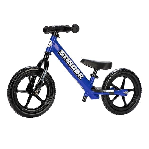 Strider 12” Sport Bike - No Pedal Balance Bicycle for Kids 1 to 4 Years - Includes Safety Pad, Padded Seat, Mini Grips & Flat-Free Tires - Tool-Free Assembly & Adjustments - Image 1