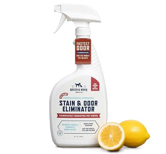 Rocco & Roxie Extreme Stain & Odor Eliminator for Strong Odor, Pet Urine Enzyme Cleaner Destroyer, Stain Remover for Dog Poop and Cat Pee, Enzymatic Carpet Cleaner Spray For Home, Puppy Potty Training - Image 1