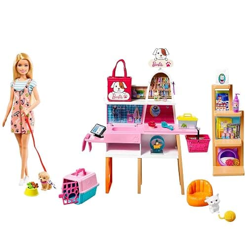 Barbie Doll & Playset, Pet Boutique with 4 Pets, Color-Change Grooming Feature & 20+ Themed Accessories - Image 1