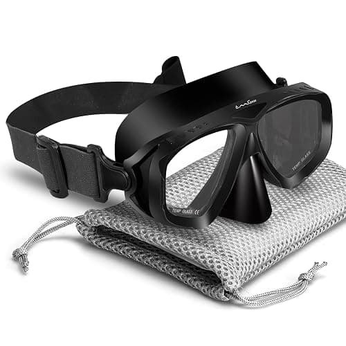 OMGear Kids Swim Goggles With Nose Cover Fabric Strap Dive Snorkel Mask for Children(4-16) Snorkeling Gear Swimming Mask - Image 1