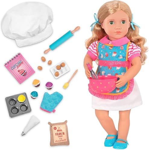 Our Generation - Jenny - Posable 18-Inch Baker Doll - Blonde Hair & Green Eyes - Chef's Hat, Apron & Baking Accessories - Pretend Play - Toy for Kids 3 Years + - Image 1