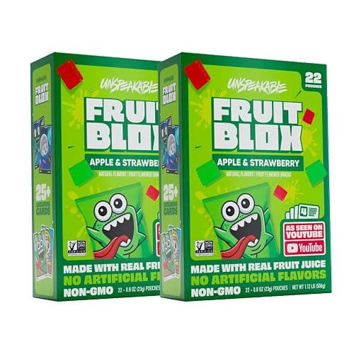 Generic Fruits Blox Mixed Fruit Snacks, 2 Boxes, 22 Count Each Box | Aphmauu | Ninja Kidx | Unspeakable (Unspeakable Apple Strawberry) - Image 1