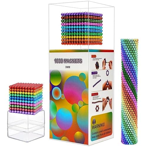 Generic Magnetic-Balls 1000pcs! Magnets Building Desk Toy for Stress Relief, Moldable into Countless Shapes, Multicolor, Unisex-Adults - Image 1