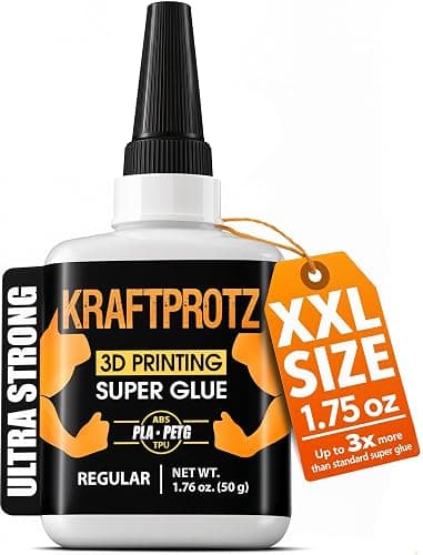 3D Printing Super Glue Liquid 1.75 oz - PLA ABS PETG TPU Instant Adhesive | versatile, precise application, for fine cracks, clear, waterproof, heat resistant, anti-clog cap, filament, PLA ABS PETG TPU - Image 1