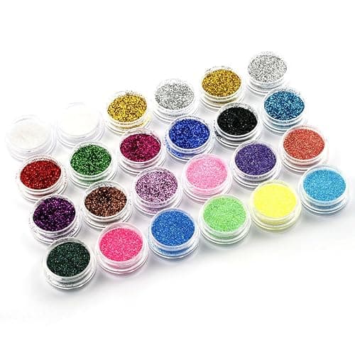 24 Color Body Glitter Set, Fine Nail Glitter, Suitable for Holiday Makeup, Cosmetics, Cosmetic Glitter for Body Nails Face Hair Eyeshadow Lip Gloss Making - Image 1