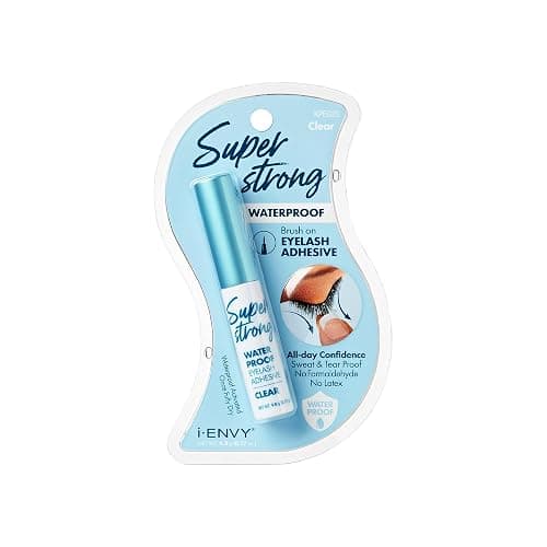 i-ENVY Super Strong Waterproof Clear Eyelash Adhesive, Long Lasting Sweat & Tear Proof Lash Glue for Eyelash Extensions, All Day Hold Durable Brush-On (Waterproof, 1 Pack) - Image 1