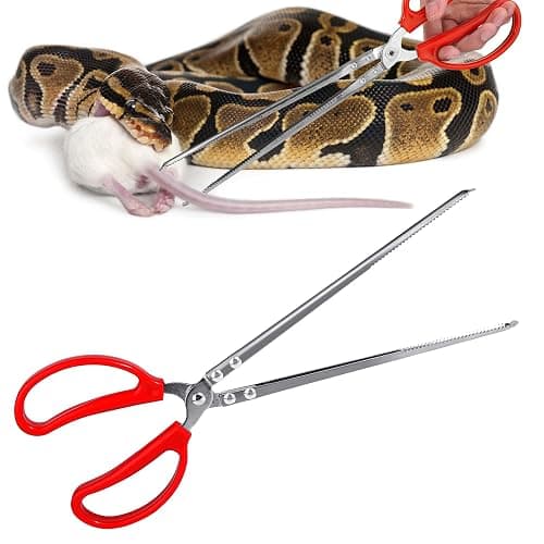 Snake Feeding Tongs,15 Inch Reptile Feeding Tongs,Extra Long Large Tweezers for Corn Ball Python Accessories,Bearded Dragon Tank Accessories,Pet Terrarium Supplies for Leopard Crested Gecko,Lizard - Image 1