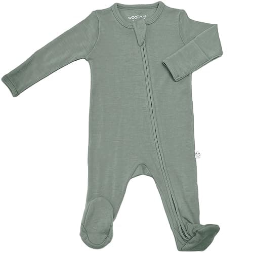 Woolino Toddler Footie Sleeper, Merino Wool Baby Pajamas, One-Piece Sleeper Jumpsuit, Front Zip Footie Romper for Unisex - Image 1