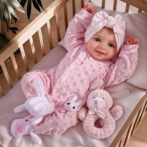 BABESIDE Drink and Wet Reborn Baby Dolls Girl – 17 Inch Lifelike Handmade Soft Vinyl Baby Doll, Can Drink & Pee, Real Life Baby Doll with Accessories, Gift for Girls Age 3+ Pretend Play & Collection - Image 1